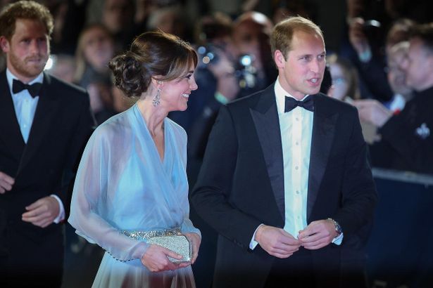 『007 スペクター』ではウィリアム王子夫妻とヘンリー王子の3人で出席