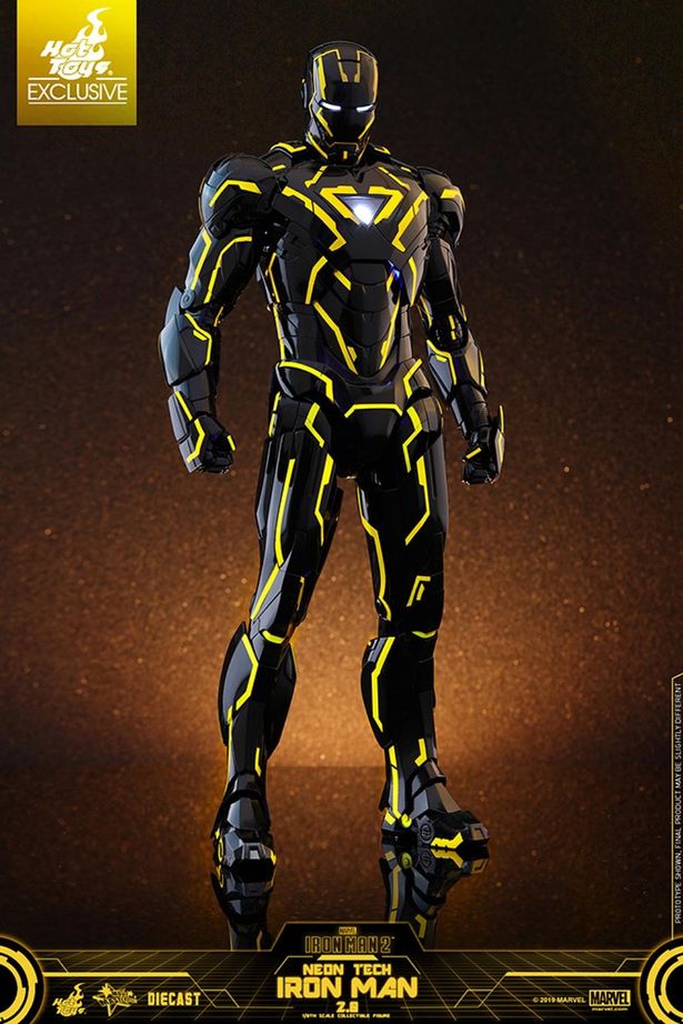 黄色と黒のコントラストが超クール！(「【ムービー・マスターピース DIECAST】 『アイアンマン2』1/6スケールフィギュア アイアンマン・マーク6(ネオンテック/イエロー版)」)