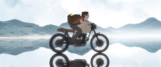 【写真を見る】オートバイに乗った少年の美しい冒険を描く(『Away』)