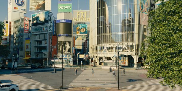 CGとセットで、渋谷駅前を完全に再現！