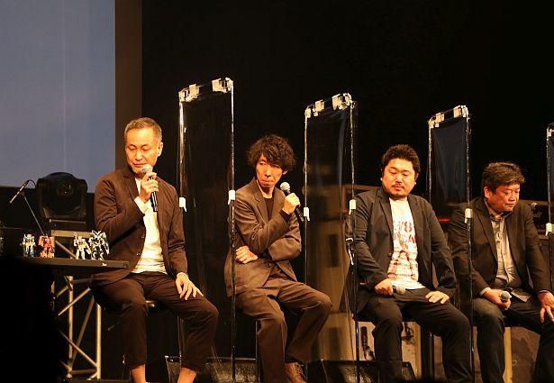 「ガンダムトピック2021」の様子。田中佑和監督は「『ガンダムビルドリアル』は、第2話からは衝撃的なすごい展開になっていくと思う」とコメント