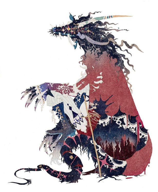 【写真を見る】秋屋蜻一による緻密で幻想的な竜のキャラクターデザイン