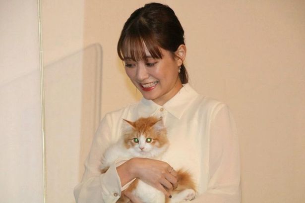 【写真を見る】猫のミッツを抱っこする大原櫻子にほっこり
