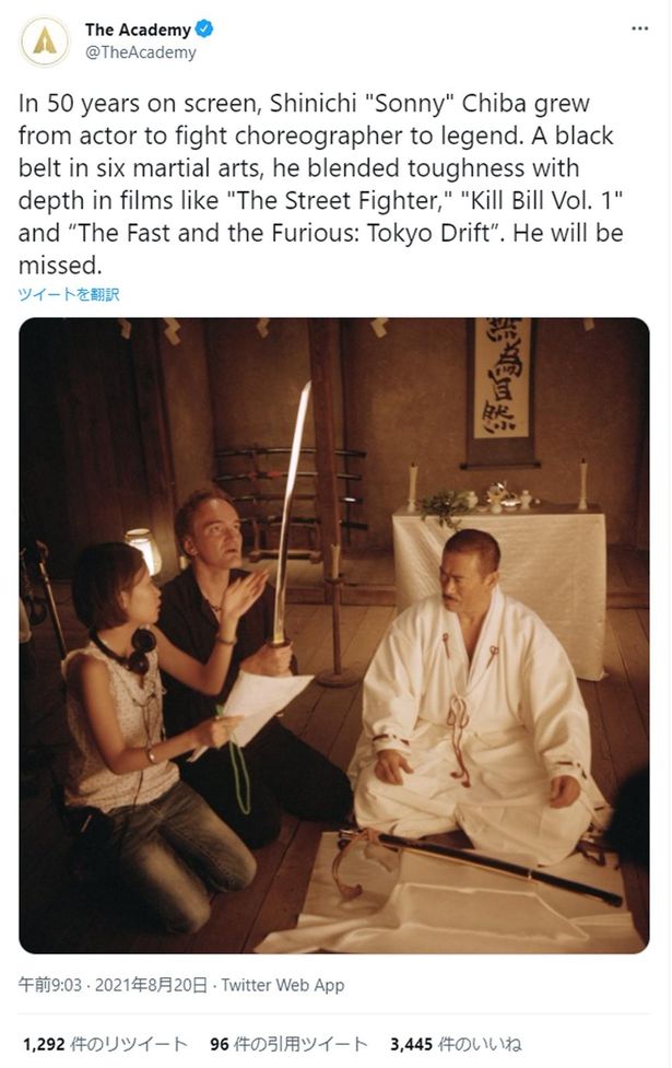 【追悼】日本が世界に誇るアクションスター・千葉真一が死去。その功績と、息子たちに託した想い(画像10/11)