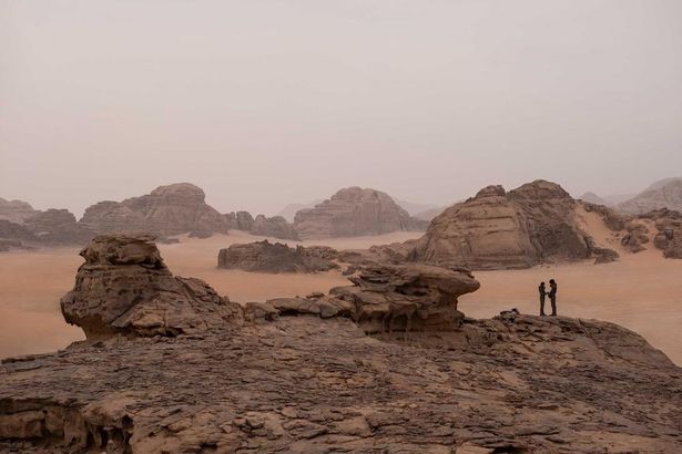 砂と岩ばかりがどこまでも続くデューンの風景