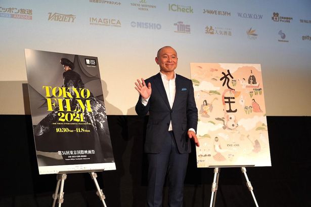 東京国際映画祭での『犬王』ジャパンプレミア上映後のティーチインイベントに登壇した湯浅政明監督