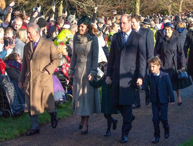 2019年のクリスマス礼拝に、ウィリアム王子夫妻はジョージ王子、シャーロット王女と共に参加