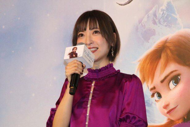2019年12月『アナと雪の女王2』イベントに登壇した神田沙也加