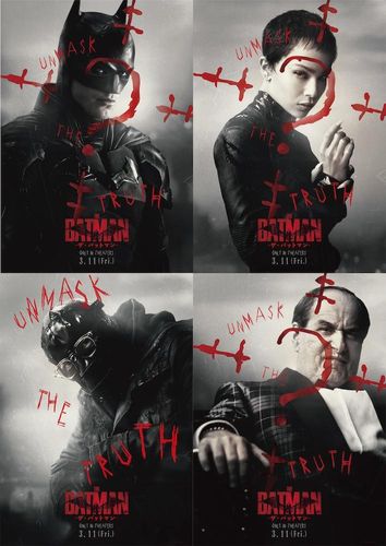 マスクに隠された嘘を見抜けるか？『THE BATMAN－ザ・バットマン－』本性に迫るキャラクターポスター解禁