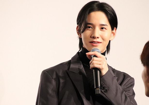 『JO1 THE MOVIE 『未完成』-Go to the TOP-』完成記念プレミア試写会に登壇した佐藤景瑚