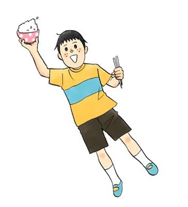 茶碗をもった少年。いったい、のだめの頭の中はどうなってる!?