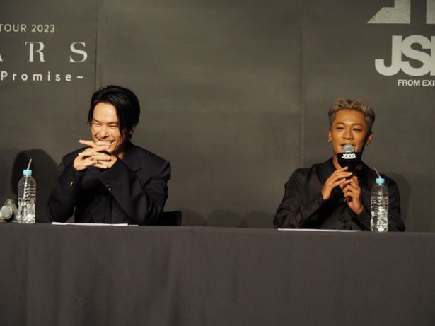 三代目 J SOUL BROTHERS、記者会見の様子