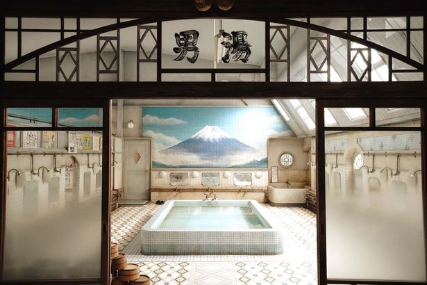 日本の銭湯の東西特徴を融合した「まるきん温泉」