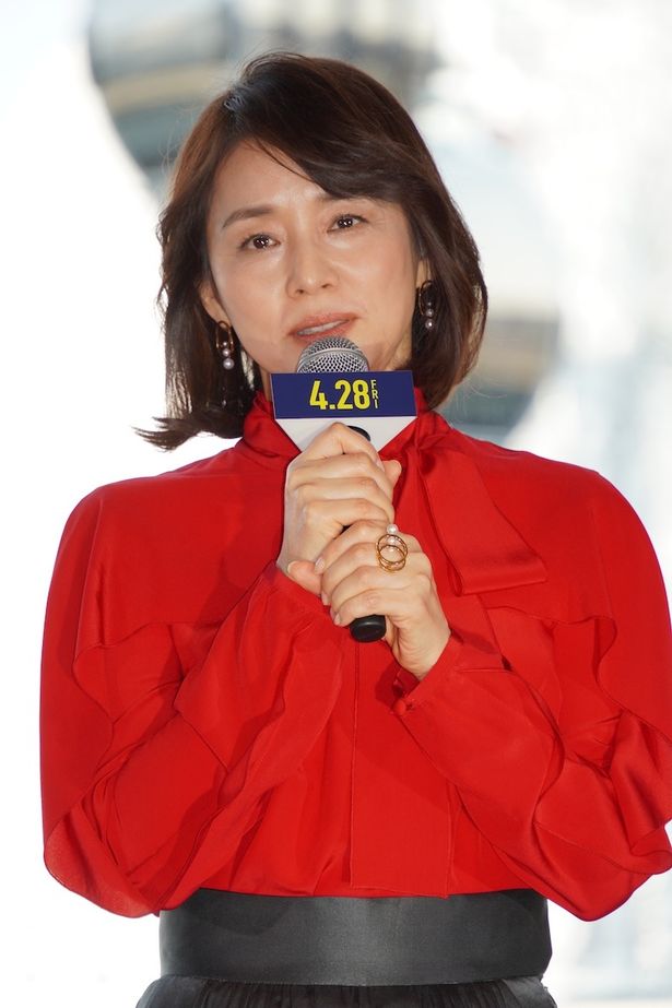 『TOKYO MER～走る緊急救命室～』完成報告会見に出席した石田ゆり子