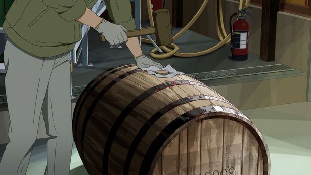 ウイスキーの製造工程も丁寧に描かれる
