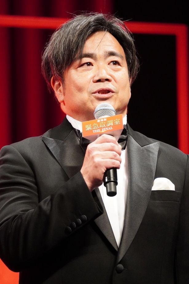 『劇場版 緊急取調室 THE FINAL』完成披露試写会に登壇した常廣丈太監督