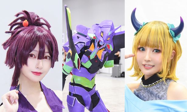 EVA初号機をはじめ、人気アニメのキャラクターに扮したコスプレイヤーが「コミケ102」に大集結！