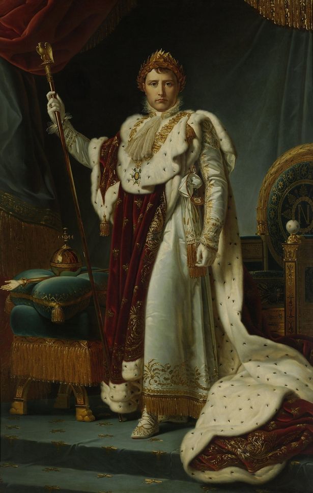 戴冠式のナポレオンを描いた、フランソワ・ジェラール の「戴冠式の正装の皇帝ナポレオン」