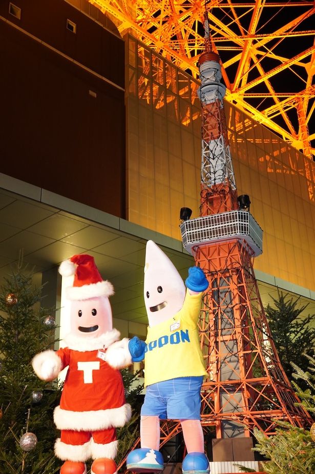 映画『サイレントラブ』公開記念、東京タワークリスマスイルミネーション点灯式の様子