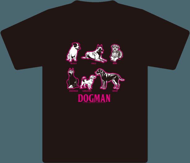 『DOGMAN ドッグマン』犬たちTシャツ：ヒーロー犬ver.