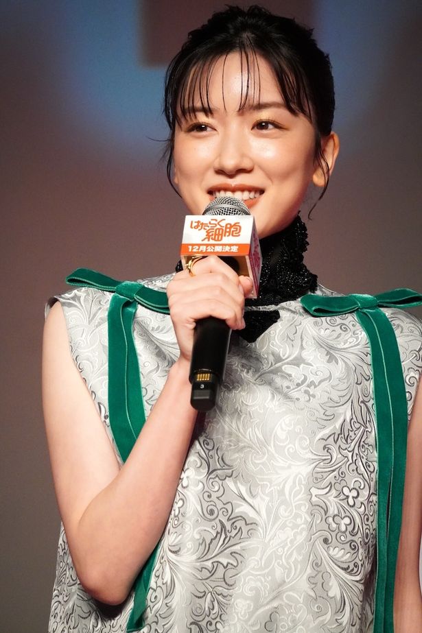 『はたらく細胞』製作発表会見に登壇した赤血球役の永野芽郁