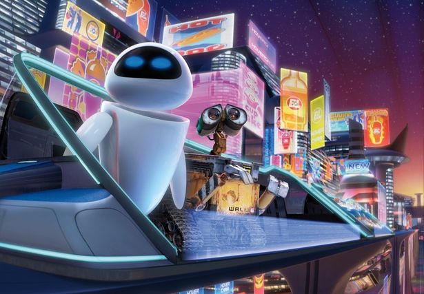 ウォーリーはある日現れた真っ白なロボット、イヴを救うために未知なる世界へ旅立つことに(『WALL･E　ウォーリー』)