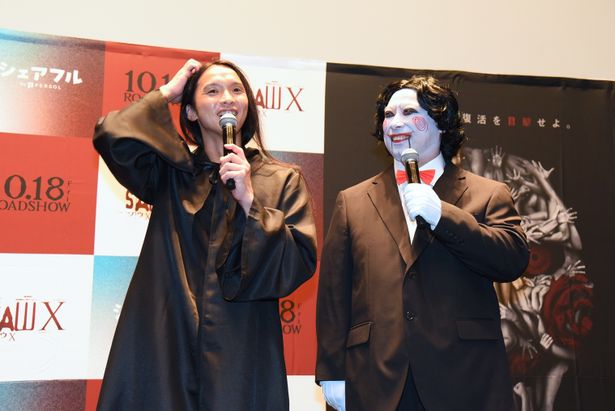 『ソウX』公開記念試写会イベントに登壇したトム・ブラウン