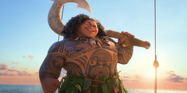 『モアナと伝説の海２』の準主役キャラである、風と海を司る半魚半人、マウイ