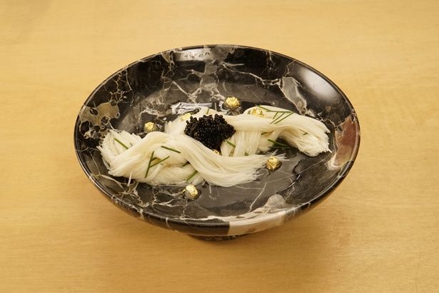 6・キャビアをそえた「キャビヤと素麺の天の川風」