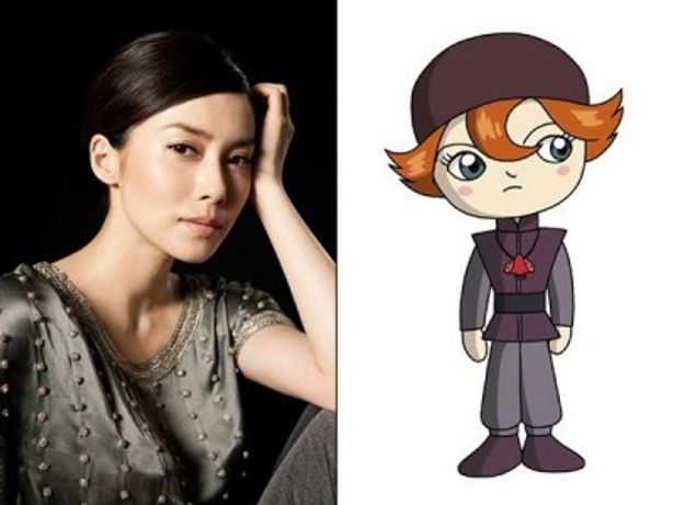 ヒロインのカーナ(右)役でアニメの声優に初挑戦する中谷美紀(左)