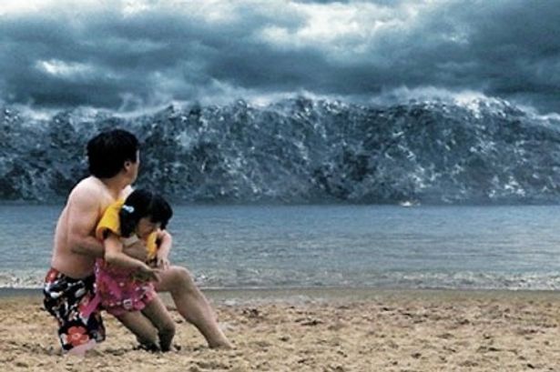 【写真】高さ100m、時速800kmのメガ津波が襲い来る