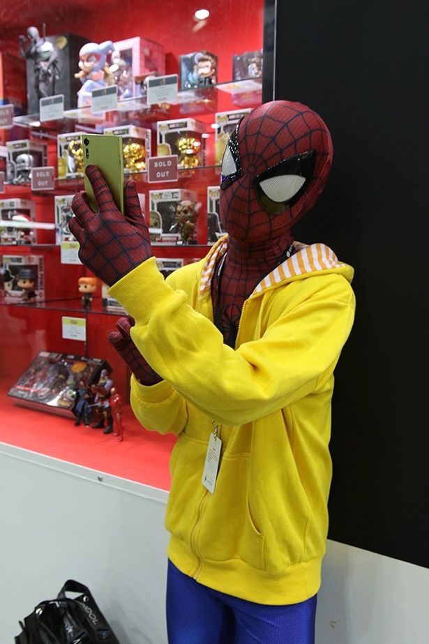 スパイダーマンのコスプレをしたしょうたさん