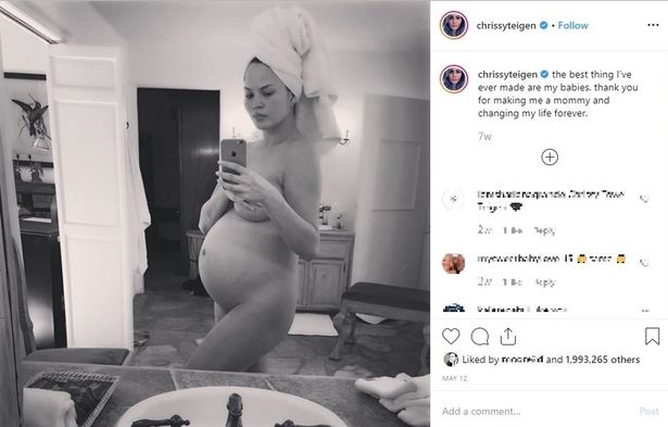 クリッシー・テイゲンの妊婦ヌード写真は物議をかもした