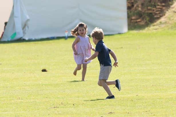 これぞわんぱくな子どもたち！芝生を走り回る様子