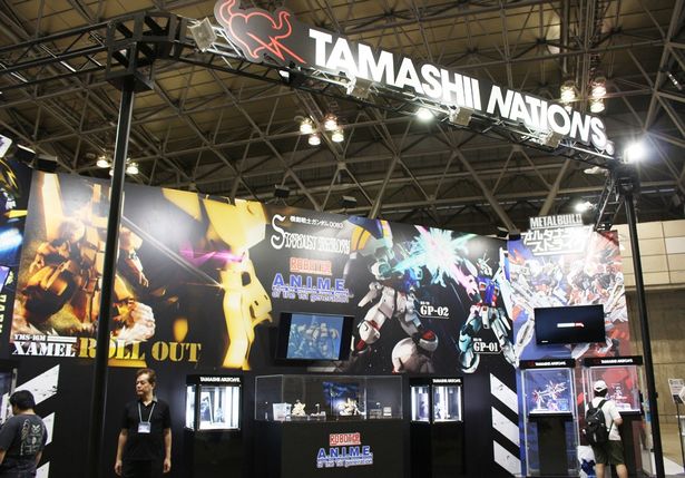 フィギュアの展示・販売を行うTAMASHII NATIONのブース