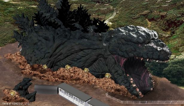 【写真を見る】全長120mの巨大ゴジラが、兵庫県立淡路島公園アニメパーク「ニジゲンノモリ」に登場！