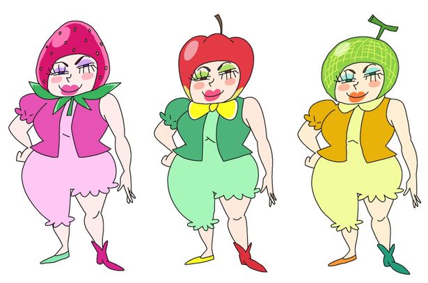 りんごちゃんはラクガキングダムの指導官リンゴ、イチゴ、メロンとゲスト声優初の1人3役を演じる