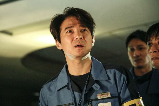 5・6号機当直長の前田拓実役を演じた吉岡秀隆も緊迫した表情