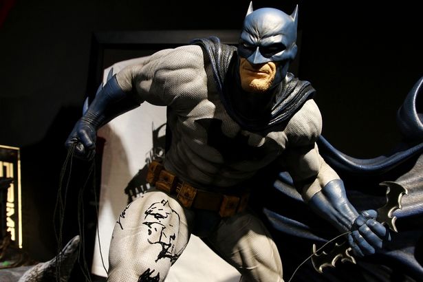 バットマンは、映画にコミックスにと様々なバージョンが展示されていた