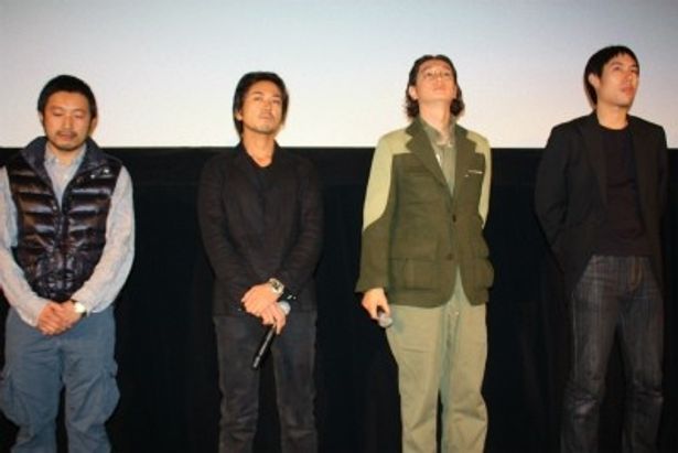 舞台挨拶でそれぞれが若松孝二監督への追悼の意を語った