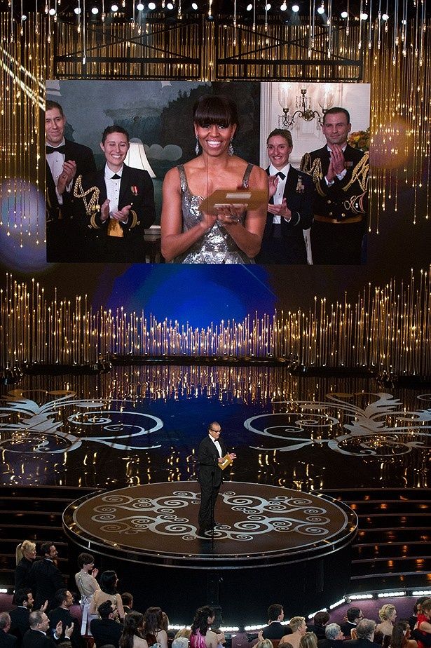 ミシェル・オバマ夫人がスクリーンに登場し、作品賞を発表するというサプライズも