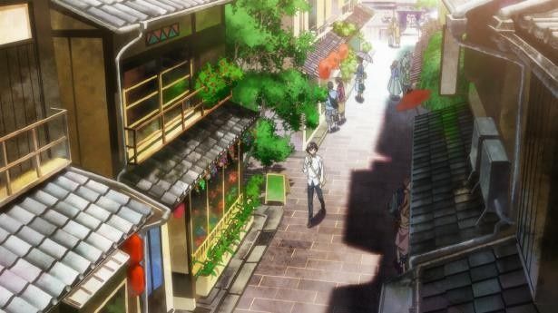 舞台となる近未来の京都。細部まで丁寧に書き込まれた町並みにも注目を