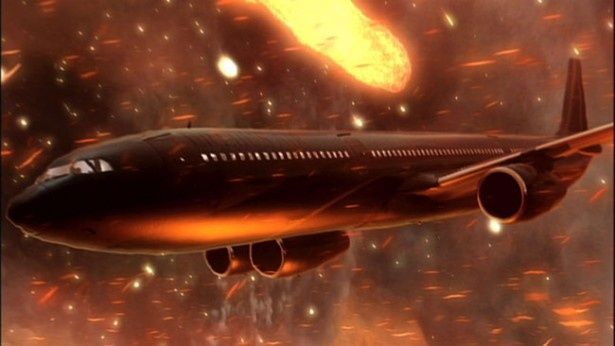 飛行中の旅客機が火山の噴火に巻き込まれる『エアポート2014』