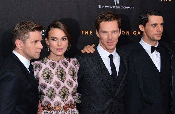 『The Imitation Game(仮題)』出演者のアレン・リーチ、キーラ・ナイトレイ、B・カンバーバッチ、マシュー・グッド