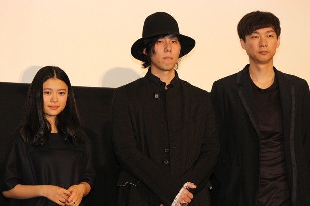 『トイレのピエタ』の初日舞台挨拶に登壇した、野田洋次郎、杉咲花、松永大司監督