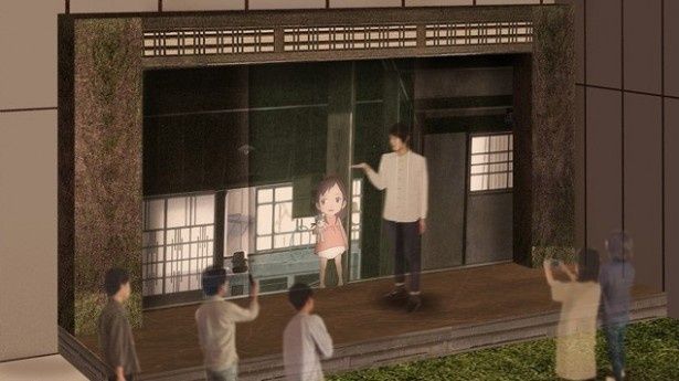 『おおかみこどもの雨と雪』柱に刻まれた身長の記録。柱の傷に手をかざすと、その年頃の雨と雪が現れる！