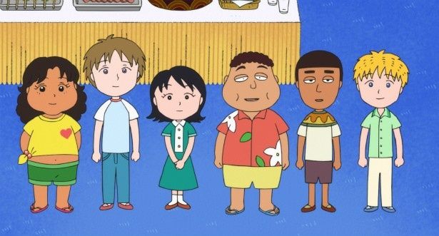 まる子たちと、外国人の小学生たちとの交流が描かれる