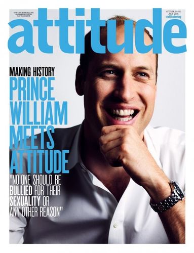 ウィリアム王子、イケメン風笑顔でゲイ雑誌の表紙に！