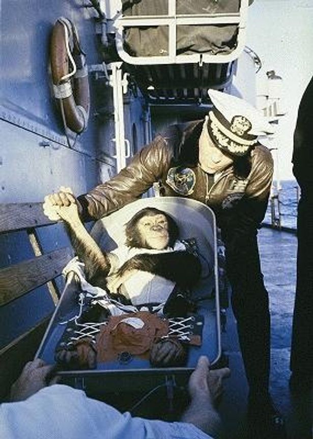 チンパンジーのハムがアメリカ初の宇宙飛行に成功！