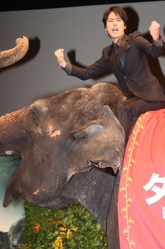 桐谷健太、ゾウの背中に乗り意気投合「俺のこと好きやねん」